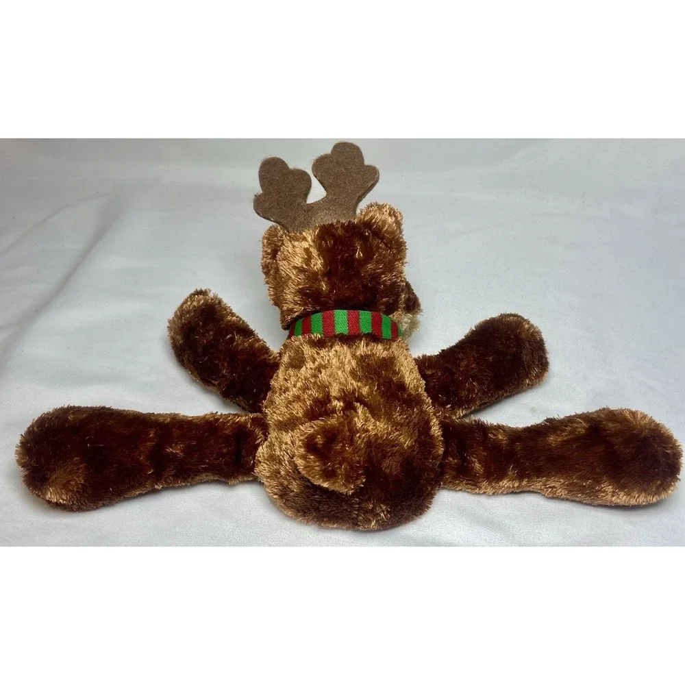 Stuffed Plush Hallmark Christmas Rodney / Riley Reindeer Striped Red Green Scarf